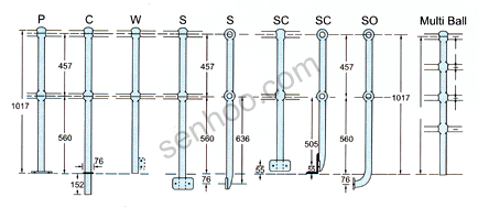 球形點立柱扶手欄桿